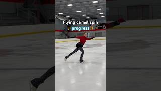 Flying Camel Spin Progress  Ice Skating shorts progress skate iceskating figureskating [upl. by Giffy401]