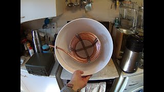 Home Made Water Destiller Fitted The Copper Coil In The 25L BucketPart 3 [upl. by Hotchkiss]