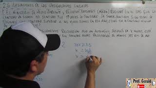 26 APLICACIONES DE LAS DESIGUALDADES LINEALES 1º AÑO [upl. by Aleka]