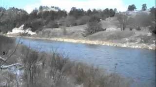 Ice Jam on the Niobrara River [upl. by Maurilla512]