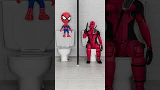 Spidey vs Deadpool  Toilet Fun  Marvel Animation [upl. by Alletnahs]