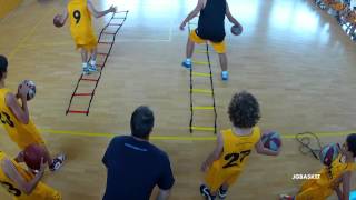 Sesión práctica de preparación física Agilidad velocidad de pies en baloncesto por Juan Trapero [upl. by Nahshu396]