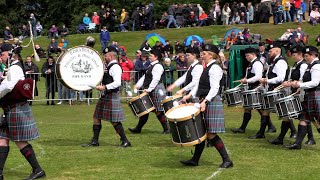 Pitlochry amp Blair Atholl Pipe Band compete in 3A at 2024 British Pipe Band Championships at Forres [upl. by Restivo936]