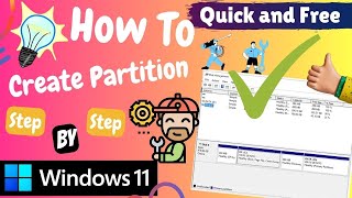 How to partition hard disk in windows 11 hp laptop  Partition on Windows 11 2024  eTechnizcom 👍 [upl. by Arataj96]