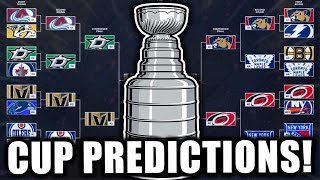 NEW 2024 NHL STANLEY CUP PLAYOFF BRACKET PREDICTIONS [upl. by Elleret]