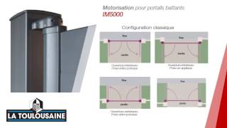 Moteur Invisible IM5000  pour portails battants La Toulousaine [upl. by Eihctir]