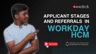 Applicant stages and Referrals in Workday HCM  ZaranTech [upl. by Mcculloch131]