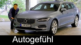 Volvo V90 FULL REVIEW test driven T5 InscriptionRDesign Kombi estate allnew neu 2017  Autogefühl [upl. by Romeo]