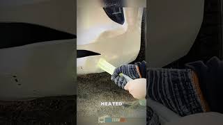 How to repair a dented car bumper Satisfying jobs and machinery in the world satisfying shorts [upl. by Frentz]