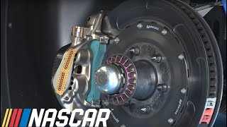 Larry Mac breaks down the Next Gen cars new front clip and brakes  NASCAR [upl. by Bollay]