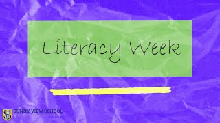 Literacy Week and World Book Day at Sunny View School 2023 [upl. by Eanat]