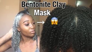 Bentonite Clay Mask Natural Hair Wash Day [upl. by Etnaik]