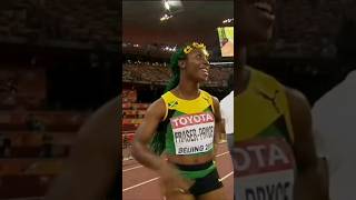 Shelly Ann Fraser Pryce Is gone never to return we will miss her speed power and energy shorts [upl. by Anyahs933]