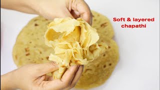 How to make Perfect Soft amp layered chapathiSoft chapati full of layersಮೃದುವಾದ ಚಪಾತಿ [upl. by Htennaj]