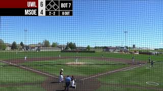 MSOE D2 Club Baseball Vs UWL Game 3 Playoffs [upl. by Gothar908]