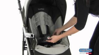 2011 Stroller  Peg Perego Pliko P3 Compact  How to Adjust the FivePoint Safety Harness [upl. by Ardra]