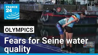 Olympics Fears for Seine water quality as second day of triathlon training cancelled • FRANCE 24 [upl. by Macfadyn]