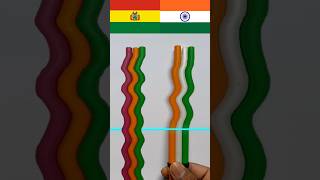 Indian flag 🇮🇳 magic with Bolivia flag 🇧🇴 art shorts youtubeshorts trending [upl. by Rolyat]