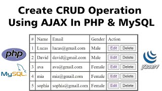 Create CRUD Operation Using AJAX In PHP amp MySQL  Insert Update Delete Using PHP jQuery AJAX [upl. by Aveline]