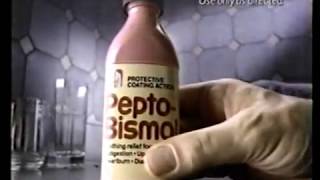 Pepto Bismol Maximum Strength Pepto Bismol Commercial from 1989 [upl. by Aicerg143]