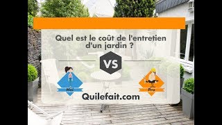 Prix dun entretien de jardin  par moi ou par un pro [upl. by Nylodnew]