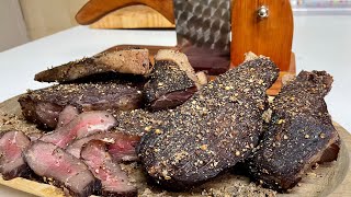 Making Traditional South African Biltong  Homemade biltong [upl. by Uahsoj]