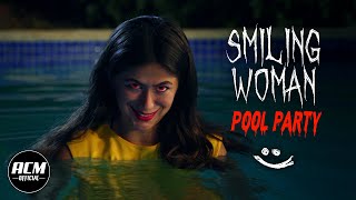 Smiling Woman Pool Party  Short Horror Film [upl. by Orgalim]