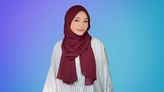 EASY SHAWL TUTORIAL TERKINI – CARA PAKAI SHAWL SIMPLE PALING SWEETS UNTUK AIDIL FITRI – QotrunNada [upl. by Preuss]