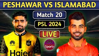 Peshawar vs Islamabad Live  Match 20  PSL 2024 Peshawar Zalmi Vs Islamabad United  PZ 9 OV [upl. by Verile]