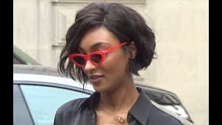 Jourdan DUNN after the Balmain show  Paris 28 september 2017 Fashion Week 28 september 2017 [upl. by Evilo363]