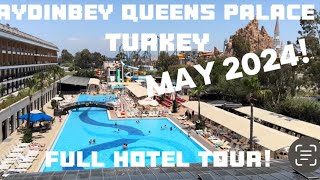 AYDINBEY QUEENS PALACE TURKEY MAY 2024 hotel tour and POV of slides [upl. by Oigroeg]