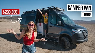 We Traded Our 4k Vintage RV for a 200k 4x4 Sprinter Van 😮  FULL TOUR [upl. by Cohla]