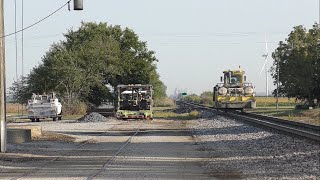 Maintenanceofway Track Vehicles Northbound in Chalmers Indiana [upl. by Bonne250]