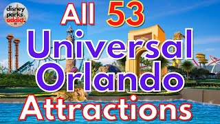 Universal Studios Orlando ATTRACTION GUIDE  Universal Studios Florida  Islands of Adventure [upl. by Ihc]