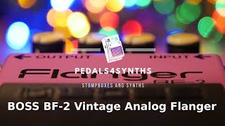 Pedals4Synths  Boss BF2 A Vintage Analog Flanger on a Korg Minilogue [upl. by Llenahc]