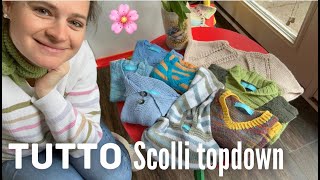 🌸 SCOLLO TOPDOWN ⬇️ come lavorare facilmente a maglia ai ferri [upl. by Lula]