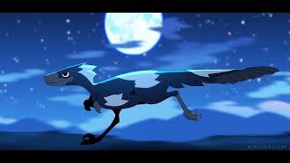 Moonlight Raptor Run  Animation Loop [upl. by Nealson952]