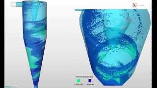 Hydrocyclone CFD simulation with FLOW3D [upl. by Eerized]