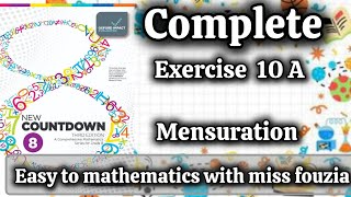 new countdown Oxford 3rd edition exercise 10A complete chapter mensuration class 8 with miss fouzia [upl. by Sanfourd]