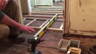 DIY How to level a uneven wavy or sloping wood floor [upl. by Gio494]