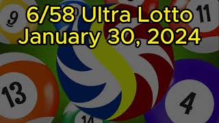 658 Lotto result Jan 30 2024 [upl. by Ecyt]