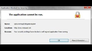 How to Unblock a Selfsigned Application xpbootstrapDelegator Applet [upl. by Enyamrahs696]