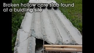 Broken hollowcore slab found at a building site [upl. by Debo]