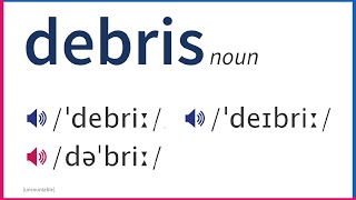 How To Pronounce DEBRIS In British And American English [upl. by Niwle]