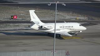 FALCON 2000 VPCDJ ARRIVING AND DEPARTING ZURICHLSCH WEF 2024 141 [upl. by Nyleda]