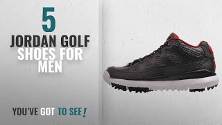 Top 10 Jordan Golf Shoes 2018  Jordan Mens Air IX Retro Golf BlackGym RedWhite 85 M US [upl. by Maris642]