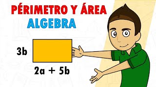 PERÍMETRO Y ÁREA CON EXPRESIONES ALGEBRAICAS Super facil  Para principiantes [upl. by Bush]