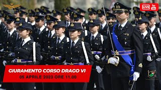 Cerimonia di Giuramento e Battesimo del Corso Drago VI dell’Accademia Aeronautica [upl. by Ahsitil573]