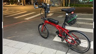 電動自行車EBike改裝Tern verge D9改100G壹佰克後輪350W馬達實車測試60公里開箱電動輔助後輪動力 EBike 公路車折疊車by DJI osmo action 4 [upl. by Nymsaj]