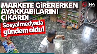 Çamur Olan Ayakkabısını Çıkararak Markete Giren İnşaat İşçisi İlgi Odağı Oldu [upl. by Assed]